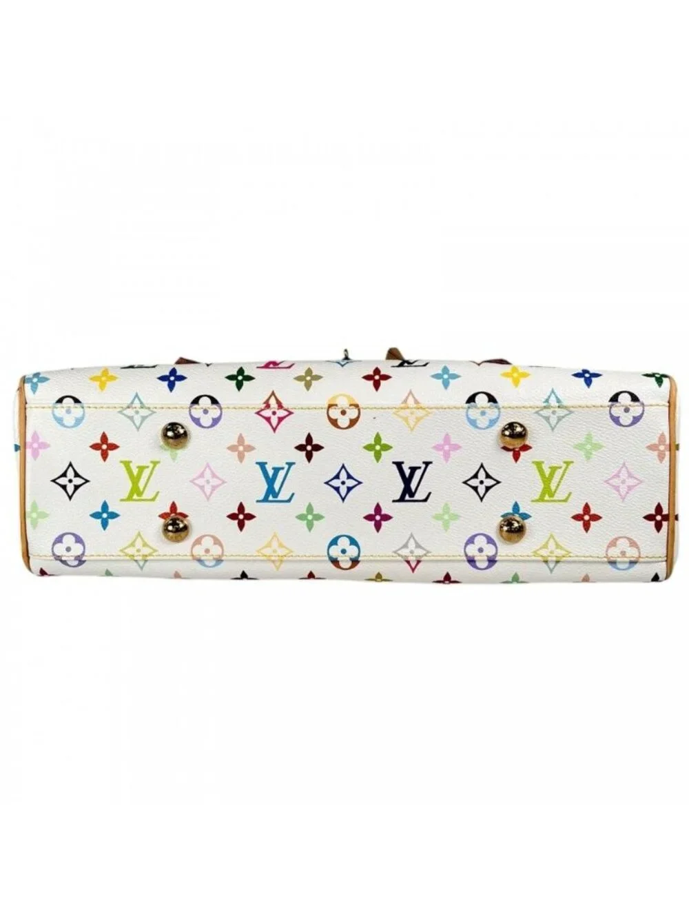 Louis Vuitton Handbag Aurelia MM Monogram Multicolor White Gold